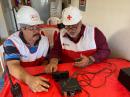 Puerto Rico Earthquake ARC volunteers Eduardo Hernandez, WP4RAF, and Heriberto Perez, WP4ZZ. [Courtesy of Oscar Resto, KP4RF]